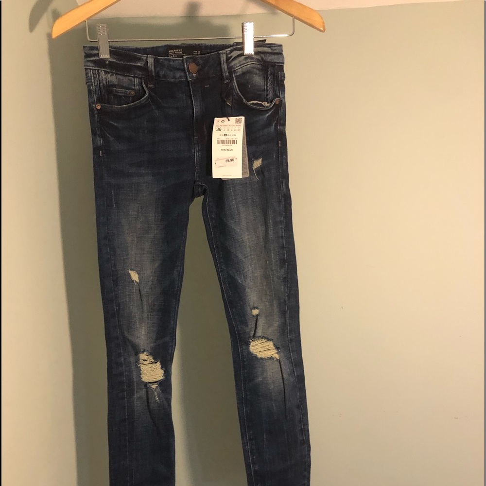 Zara Trafaluc ripped skinny jeans